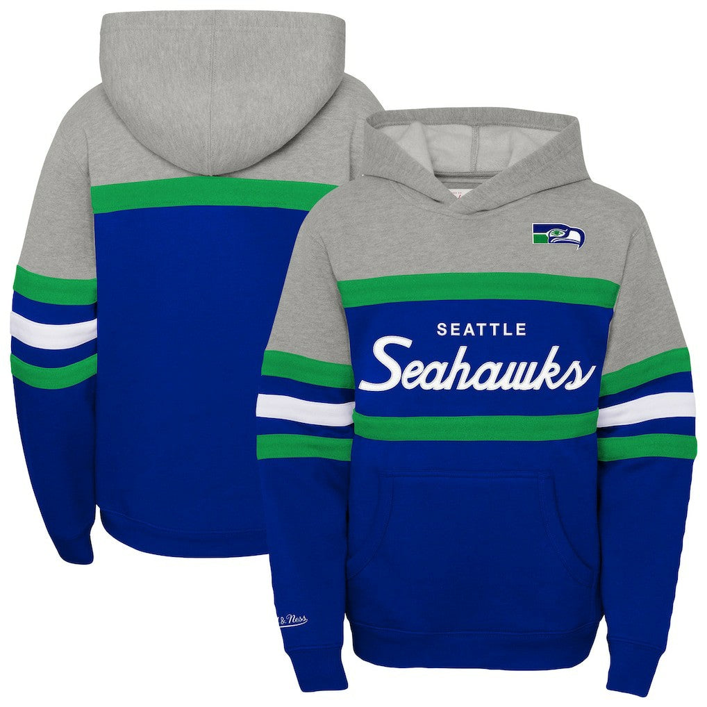Mitchell & Ness Seattle Seahawks Youth Throwback Head Coach Pullover Hoodie Royal