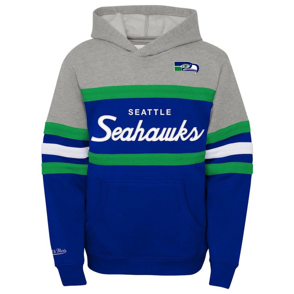 Mitchell & Ness Seattle Seahawks Youth Throwback Head Coach Pullover Hoodie Royal