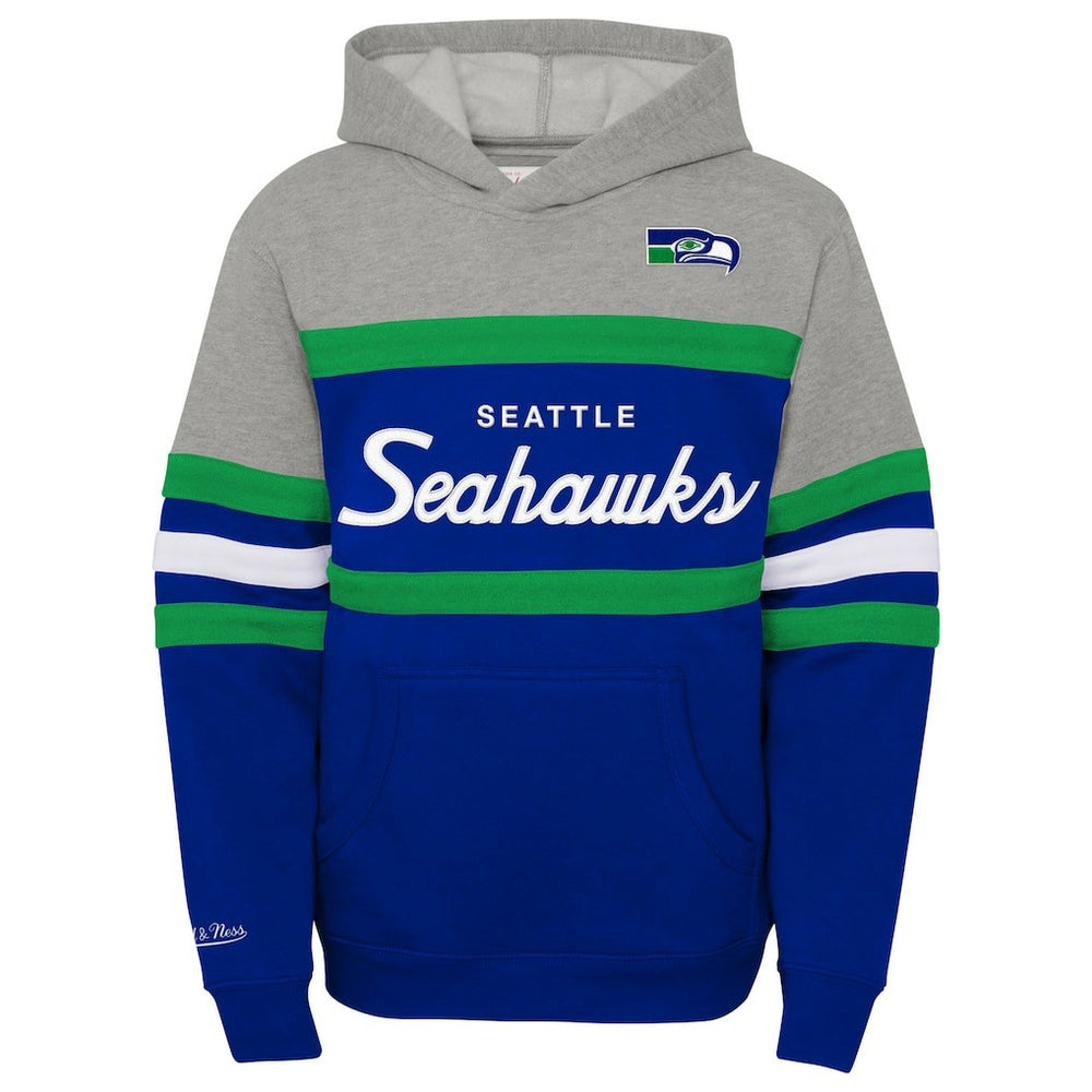 Mitchell & Ness Seattle Seahawks Youth Throwback Head Coach Pullover Hoodie Royal