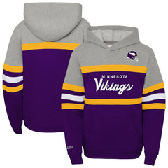 Mitchell & Ness Minnesota Vikings Youth Throwback Head Coach Pullover Hoodie Purple