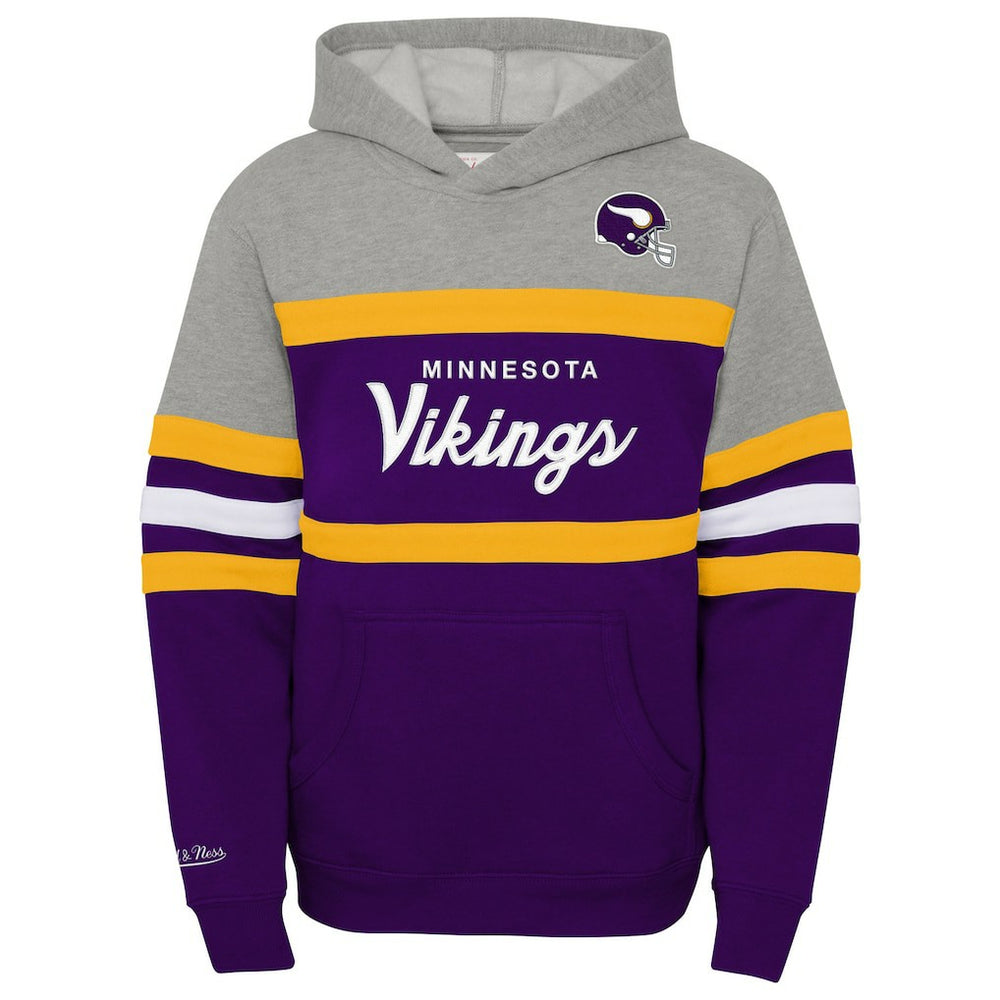Mitchell & Ness Minnesota Vikings Youth Throwback Head Coach Pullover Hoodie Purple