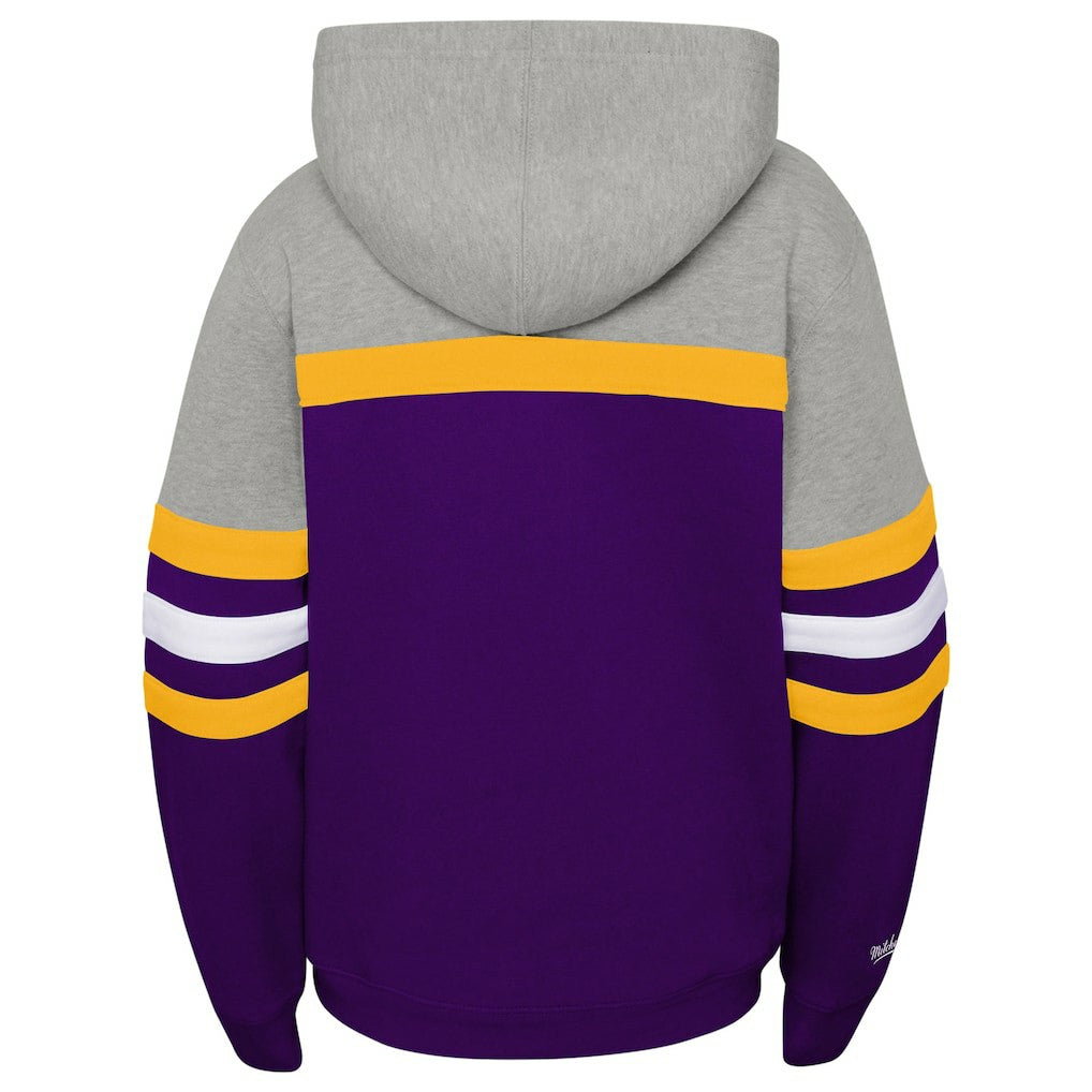 Mitchell & Ness Minnesota Vikings Youth Throwback Head Coach Pullover Hoodie Purple