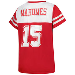Fanatics Patrick Mahomes Kansas City Chiefs Women's Plus Size Bling V-Neck T-Shirt White