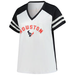 Fanatics C.J. Stroud Houston Texans Women's Plus Size Bling V-Neck T-Shirt White