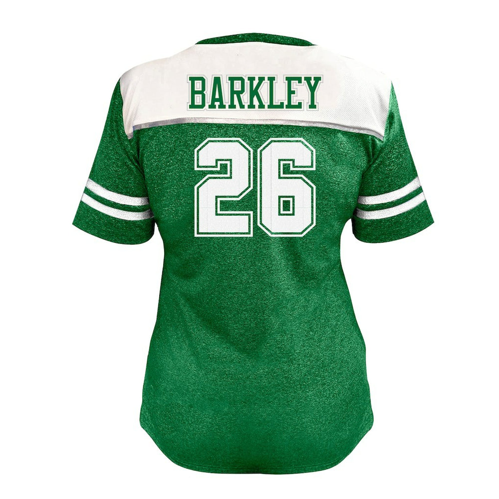 Fanatics Saquon Barkley Philadelphia Eagles Women's Plus Size Bling V-Neck T-Shirt White