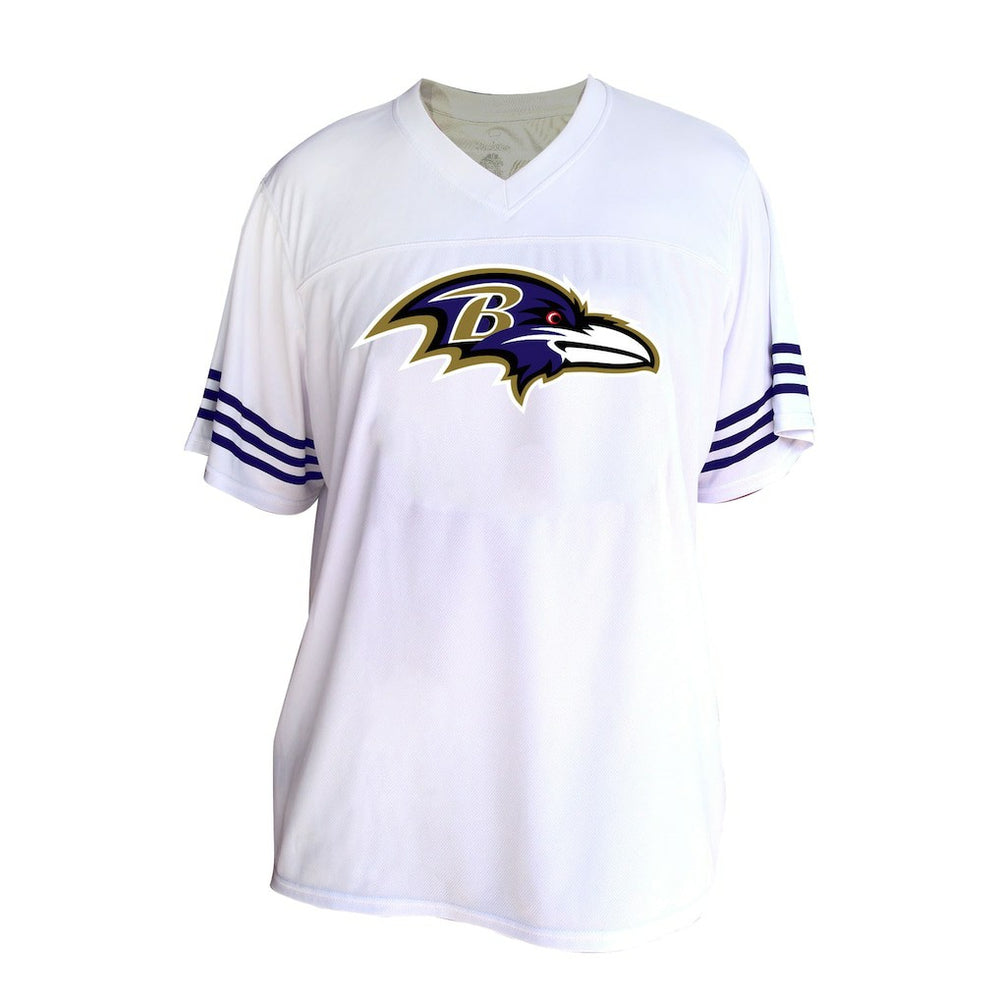 Fanatics Lamar Jackson Baltimore Ravens Women's Plus Size Fashion Jersey White