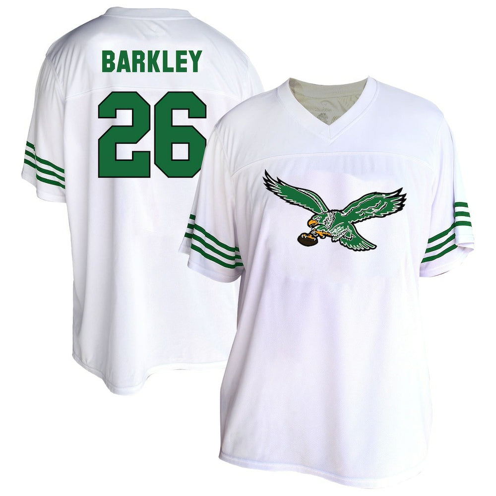 Fanatics Saquon Barkley Philadelphia Eagles Women's Plus Size Fashion Jersey White