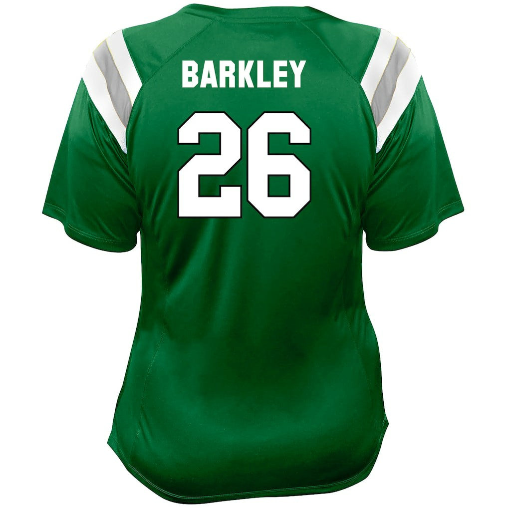 Fanatics Saquon Barkley Philadelphia Eagles Women's Plus Size Name & Number Raglan Lace V-Neck T-Shirt Kelly Green