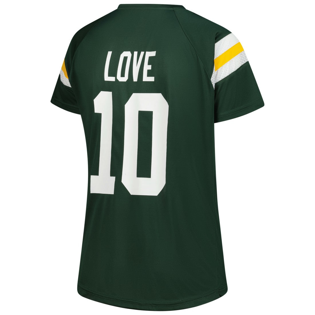 Fanatics Jordan Love Green Bay Packers Women's Plus Size Name & Number Raglan Lace V-Neck T-Shirt Green