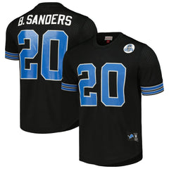 Mitchell & Ness Barry Sanders Detroit Lions Big & Tall Mesh Player Name & Number Shirt Black