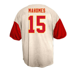 Fanatics Patrick Mahomes Kansas City Chiefs Big & Tall Baseball Button-Up Shirt Cream