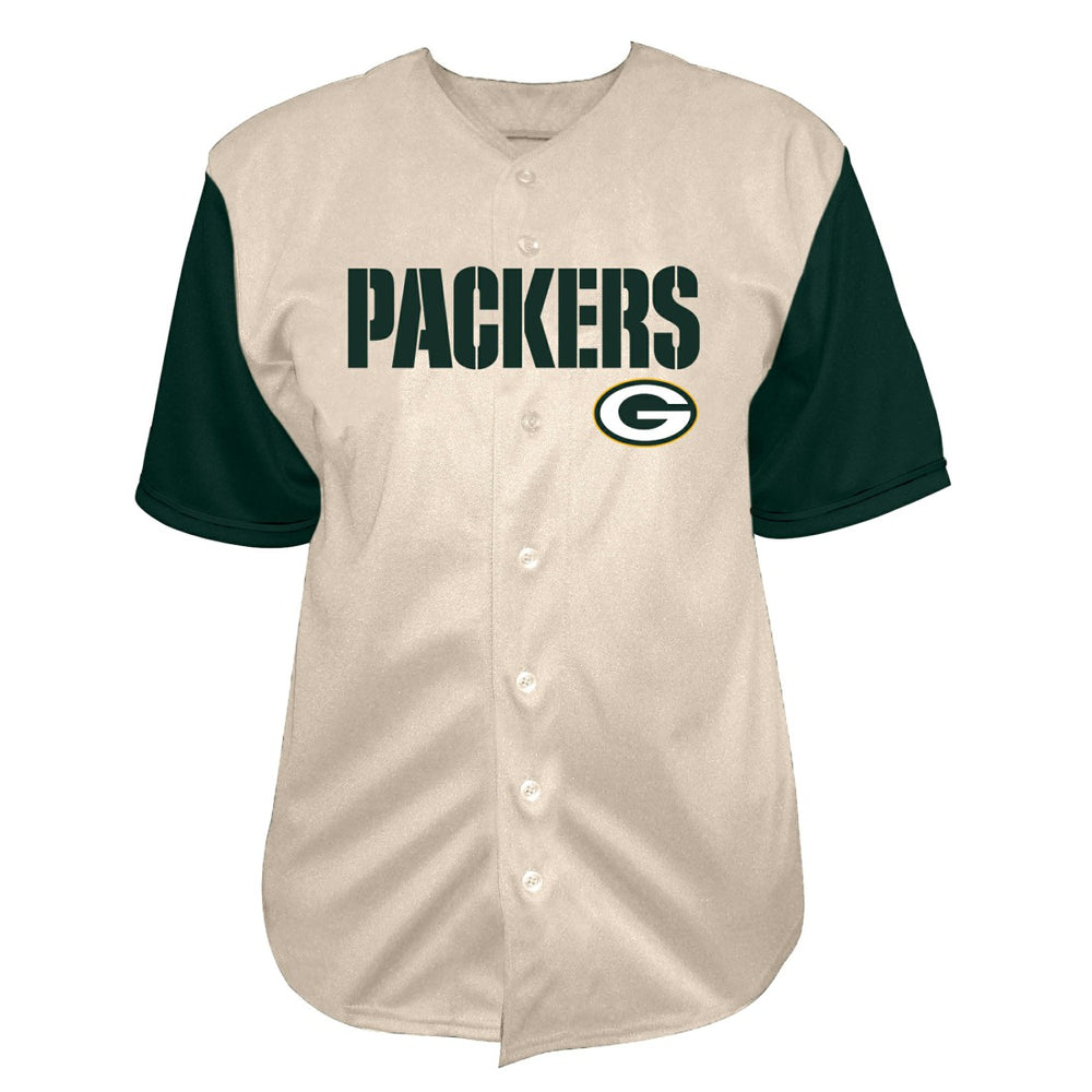 Fanatics Jordan Love Green Bay Packers Big & Tall Baseball Button-Up Shirt Cream