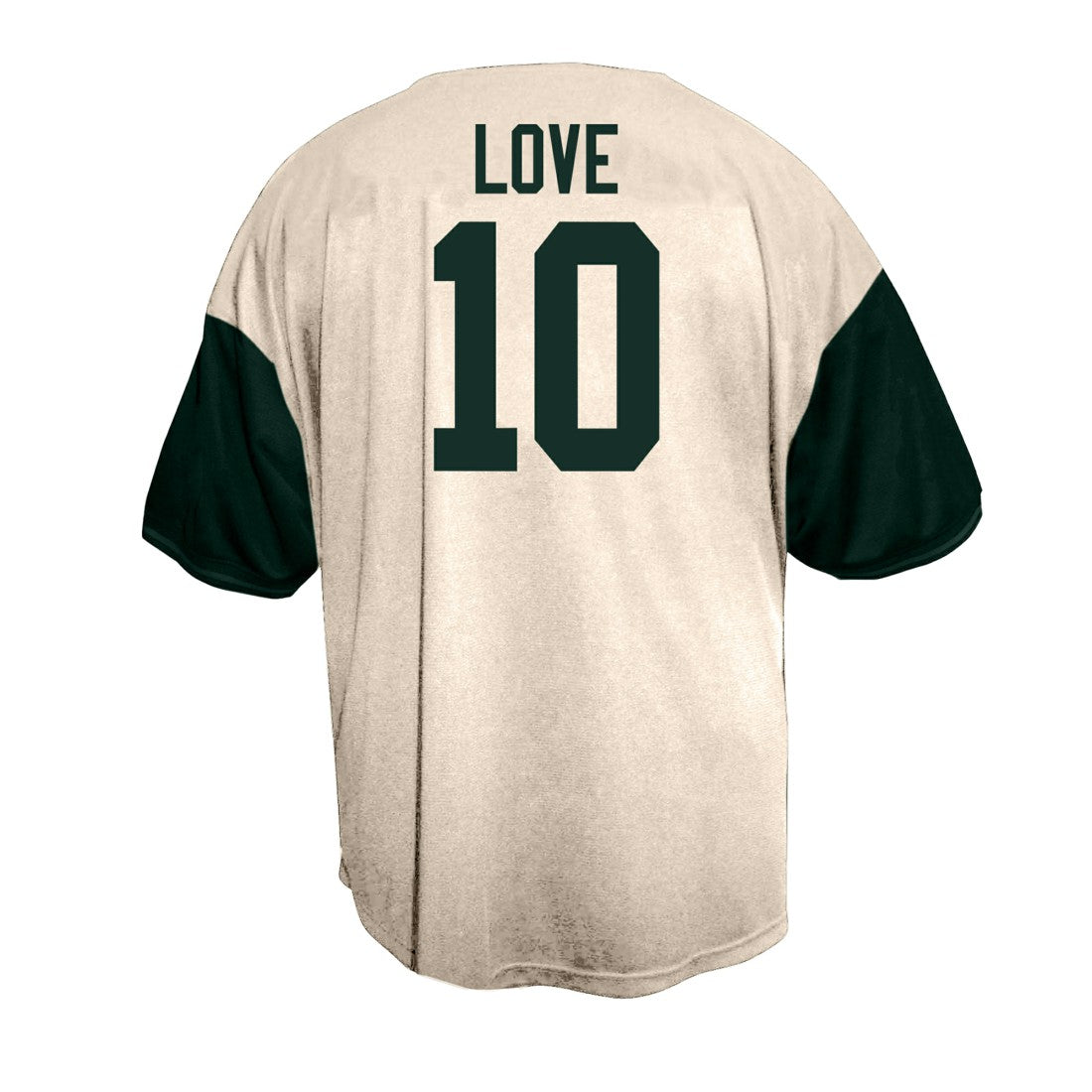 Fanatics Jordan Love Green Bay Packers Big & Tall Baseball Button-Up Shirt Cream