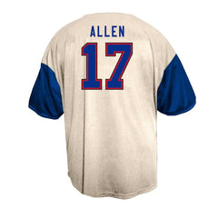 Fanatics Josh Allen Buffalo Bills Big & Tall Baseball Button-Up Shirt Cream