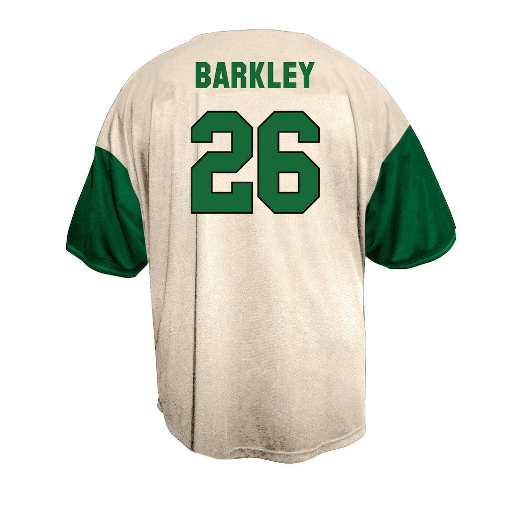 Fanatics Saquon Barkley Philadelphia Eagles Big & Tall Baseball Button-Up Shirt Cream