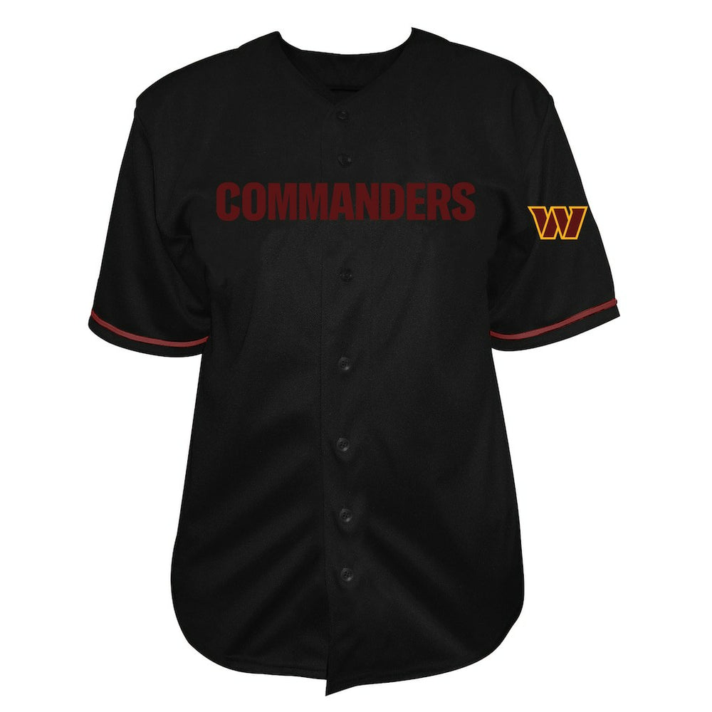 Fanatics Jayden Daniels Washington Commanders Big & Tall Baseball Button-Up Shirt Black