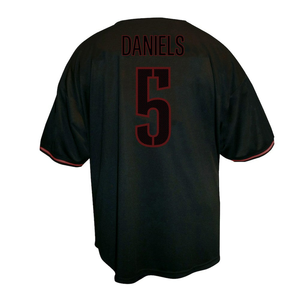 Fanatics Jayden Daniels Washington Commanders Big & Tall Baseball Button-Up Shirt Black