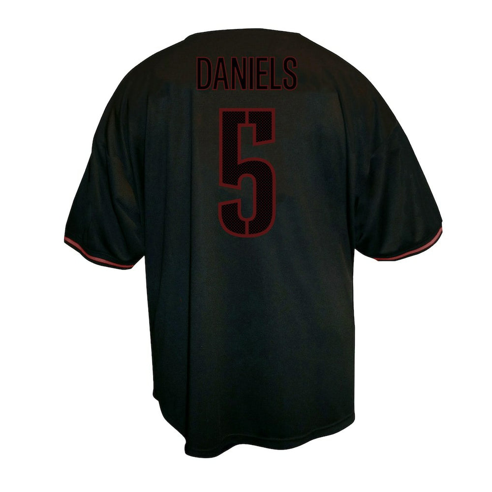 Fanatics Jayden Daniels Washington Commanders Big & Tall Baseball Button-Up Shirt Black