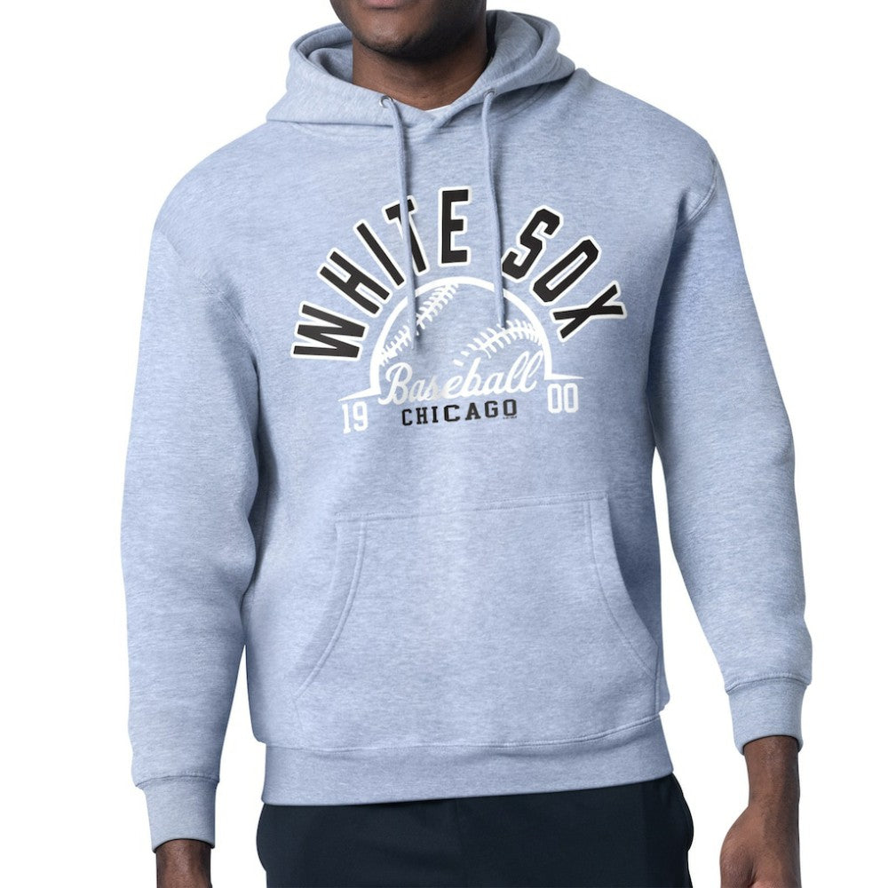 Chicago White Sox Starter Half Ball Team Graphic Pullover Hoodie - Heather Gray - MLB Sale
