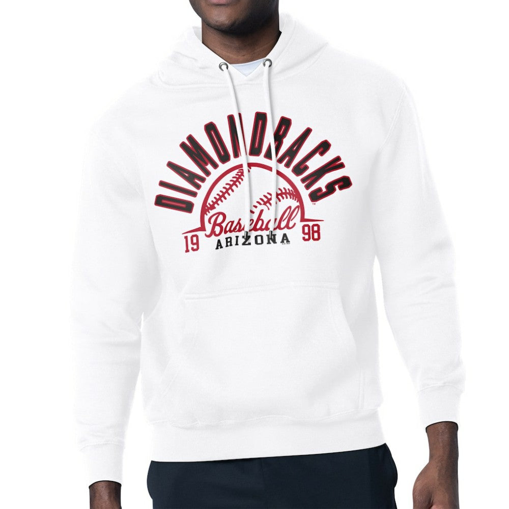 Arizona Diamondbacks Starter Half Ball Team Graphic Pullover Hoodie - White - MLB on Sale