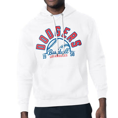 Los Angeles Dodgers Starter Half Ball Team Graphic Pullover Hoodie - White - MLB Discount