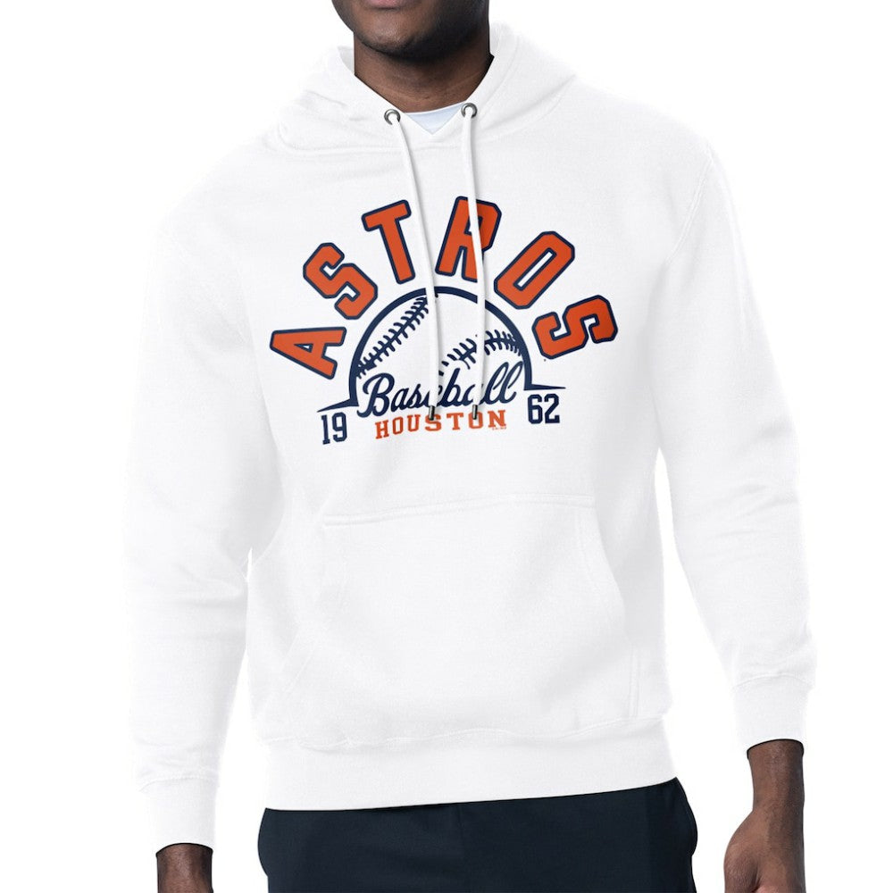 Houston Astros Starter Half Ball Team Graphic Pullover Hoodie - White - MLB Lifestyle