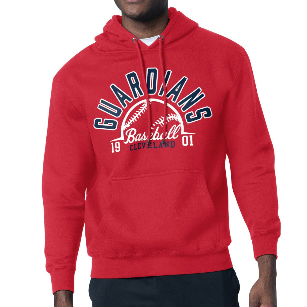 Cleveland Guardians Starter Half Ball Team Graphic Pullover Hoodie - Red - MLB Online