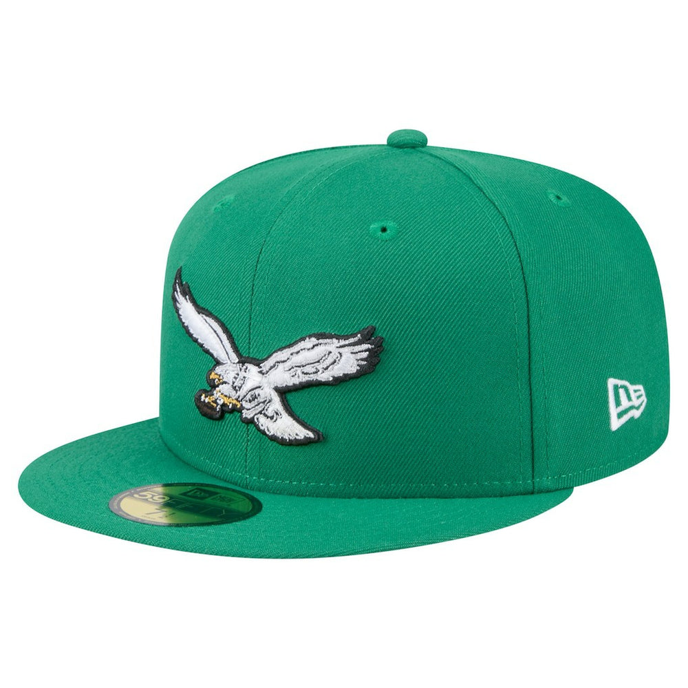 Philadelphia Eagles New Era Super Bowl LIX Champions Historic Side Patch 59FIFTY Fitted Hat Kelly Green
