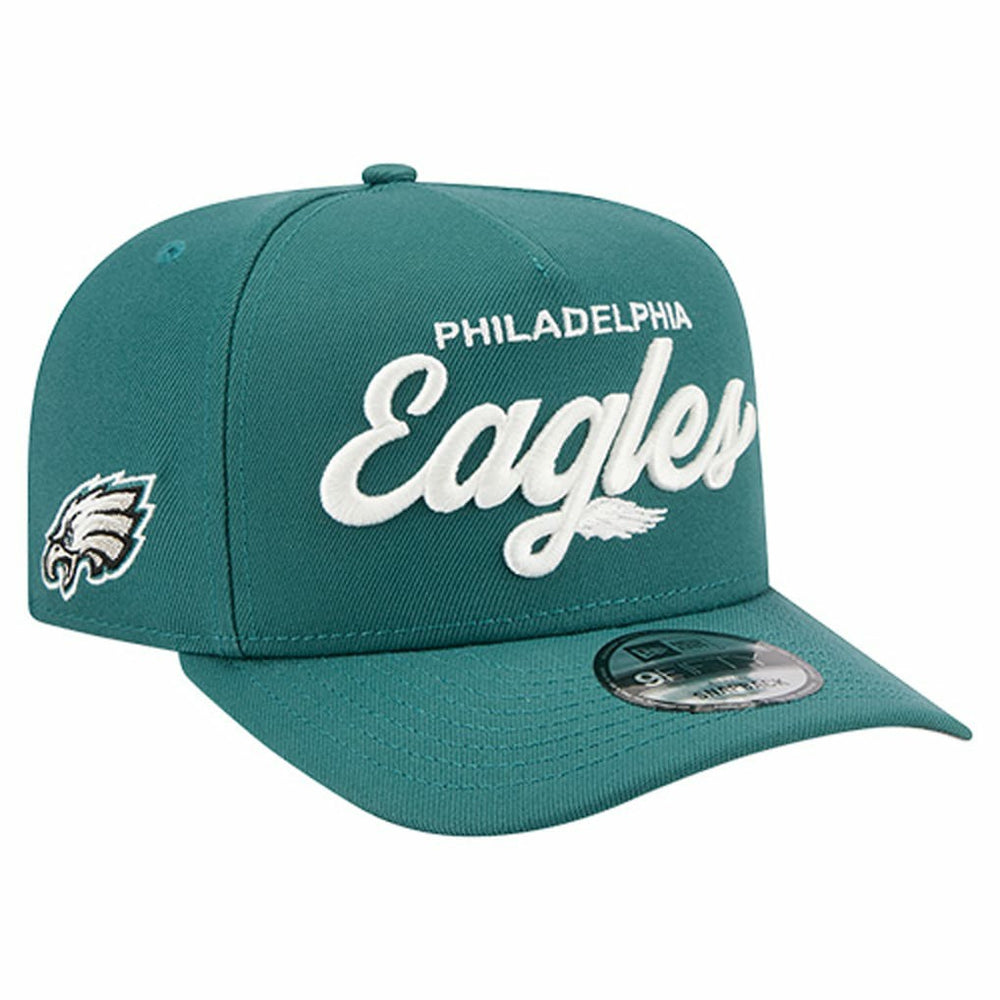 Philadelphia Eagles New Era Local Play A-Frame 9FIFTY Snapback Hat Midnight Green