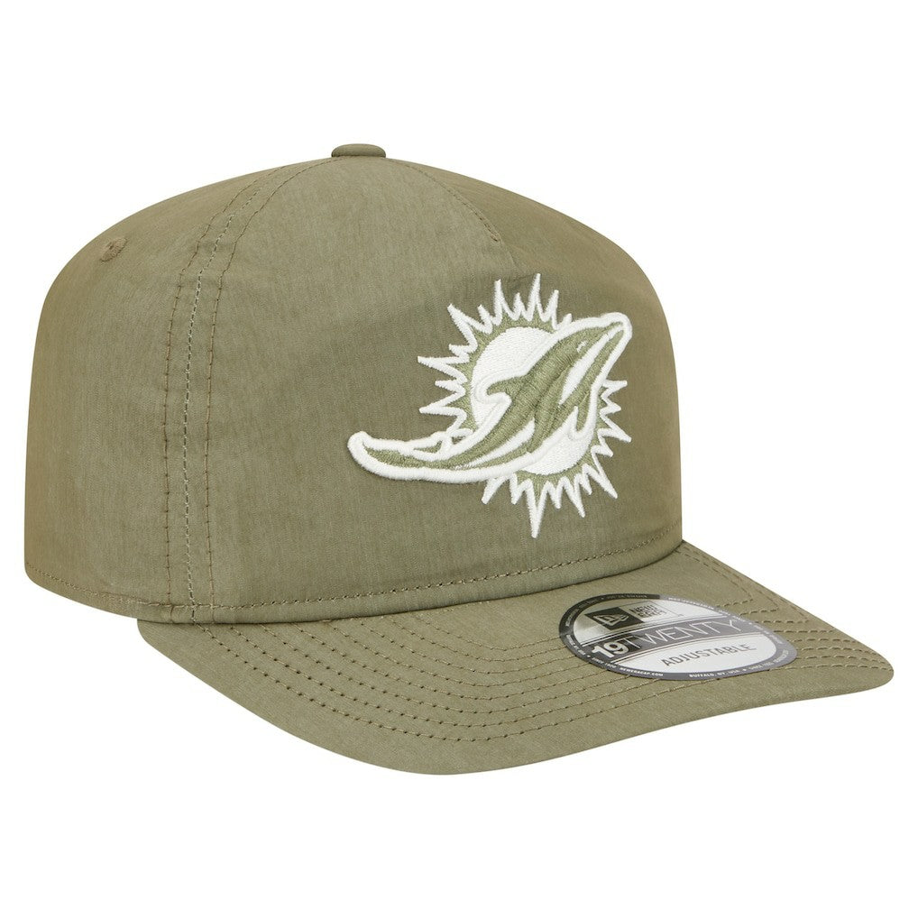 Miami Dolphins New Era Nylon 19TWENTY Adjustable Hat Olive