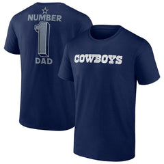 Fanatics Dallas Cowboys Big & Tall Number One Dad T-Shirt Navy