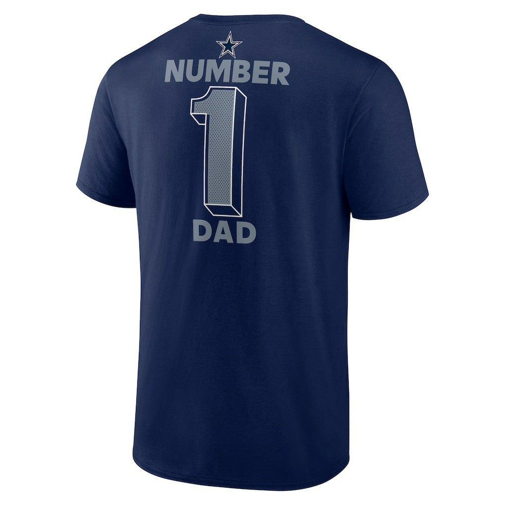 Fanatics Dallas Cowboys Big & Tall Number One Dad T-Shirt Navy