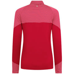 Cincinnati Reds Levelwear Women's Classic Stripes Insignia 2.0 Raglan Quarter-Zip Top - Red - MLB Sale