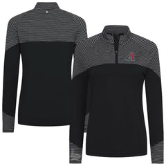 Arizona Diamondbacks Levelwear Women's Classic Stripes Insignia 2.0 Raglan Quarter-Zip Top - Black - MLB Discount