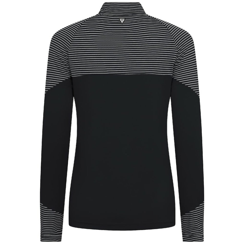 Arizona Diamondbacks Levelwear Women's Classic Stripes Insignia 2.0 Raglan Quarter-Zip Top - Black - MLB Discount