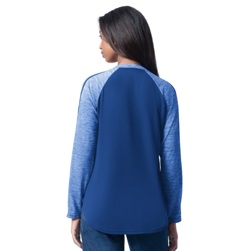 Los Angeles Dodgers G-III 4Her by Carl Banks Women's Top Dog Raglan Long Sleeve V-Neck T-Shirt - Royal - MLB Sale