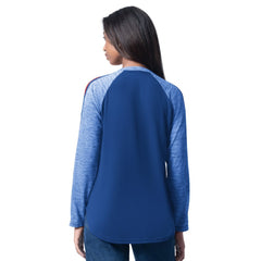 Chicago Cubs G-III 4Her by Carl Banks Women's Top Dog Raglan Long Sleeve V-Neck T-Shirt - Royal - MLB Discount