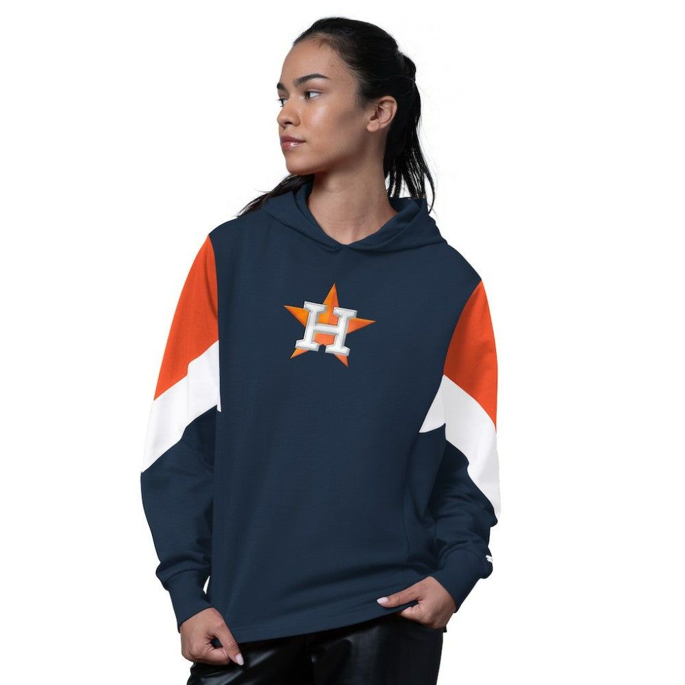 Houston Astros Starter Women's Scrimmage Pullover Hoodie - Navy - MLB Discount
