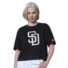 San Diego Padres Starter Women's Holy Grail Boxy Cropped T-Shirt - Black - MLB Online