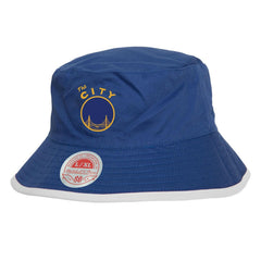 Golden State Warriors Flip It Reversible Bucket Hat for sale Black/Blue | Mitchell & Ness online