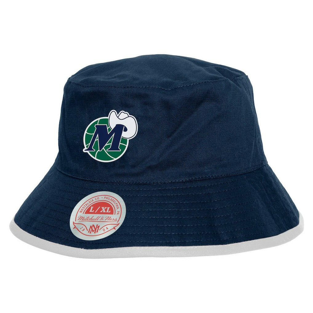 Dallas Mavericks Flip It Reversible Bucket Hat for sale Navy | Mitchell & Ness