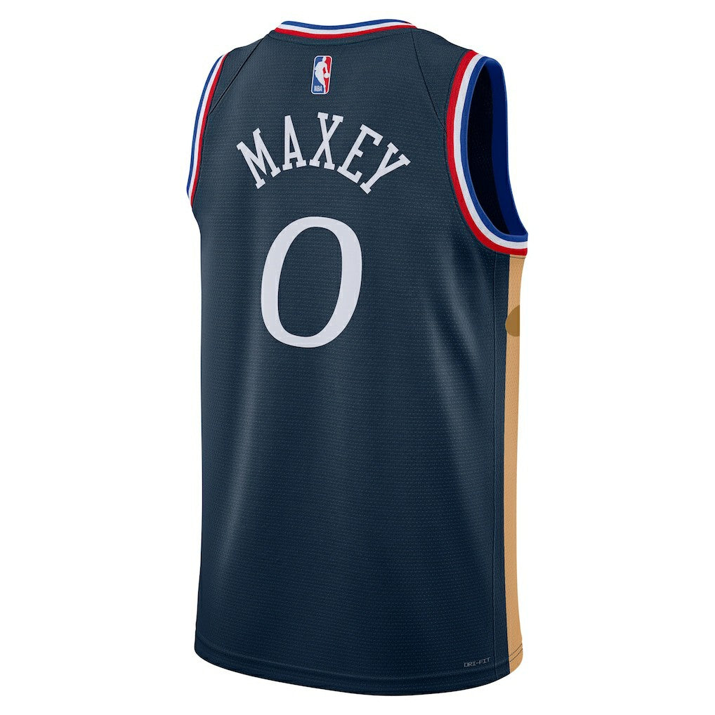 Tyrese Maxey Philadelphia 76ers Unisex 2025/26 Swingman Jersey Navy City Edition | Nike