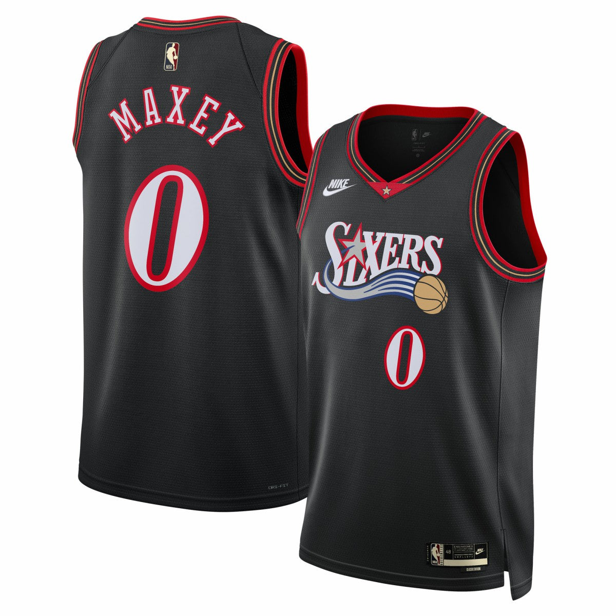 Tyrese Maxey Philadelphia 76ers Unisex Swingman Jersey Classic Edition Black | Nike US
