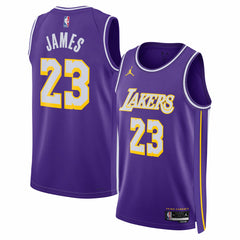 LeBron James Los Angeles Lakers Jordan Brand Unisex Swingman Jersey Statement Edition Purple