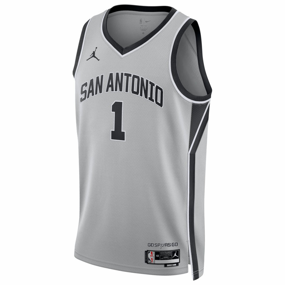 Victor Wembanyama San Antonio Spurs Jordan Brand Unisex Swingman Jersey Statement Edition Silver