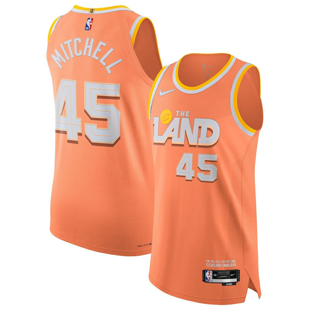 Donovan Mitchell Cleveland Cavaliers Unisex 2025/26 Authentic Jersey for sale City Editi- Orange | Nike