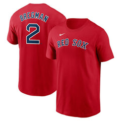 Alex Bregman Boston Red Sox Nike Fuse Name & Number T-Shirt - Red - Nike on Sale