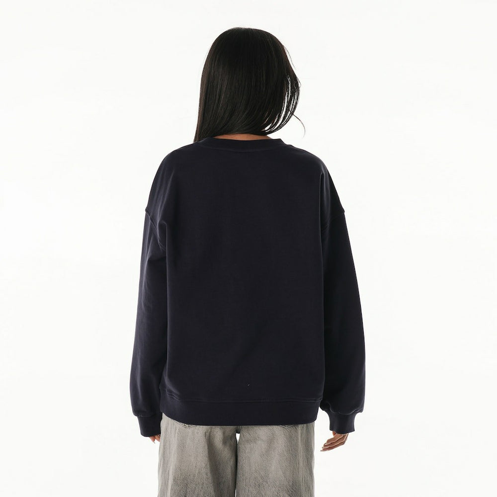 Dallas Cowboys The Wild Collective Women's Rock Crystal Oversized Crewneck Sweatshirt Navy