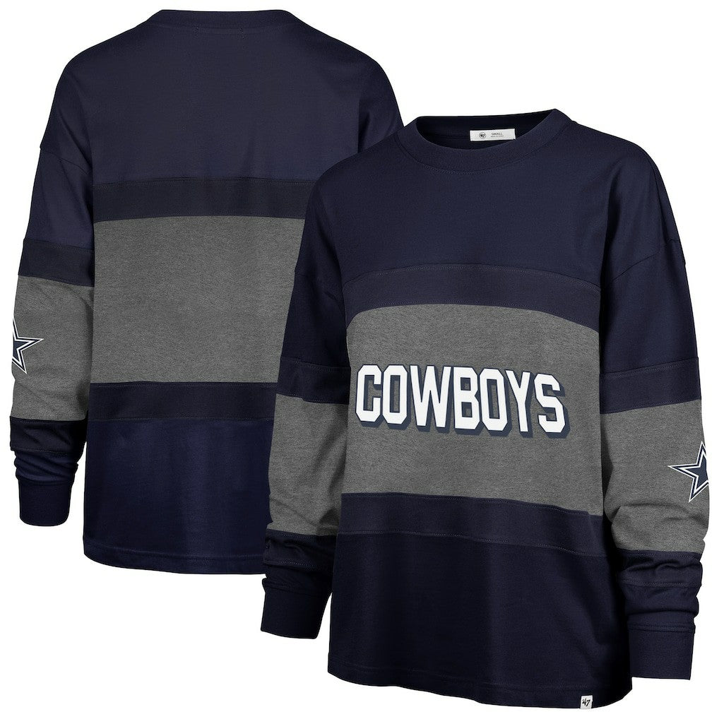 47 brand Dallas Cowboys '47 Women's Breezyway Archive Long Sleeve T-Shirt Navy