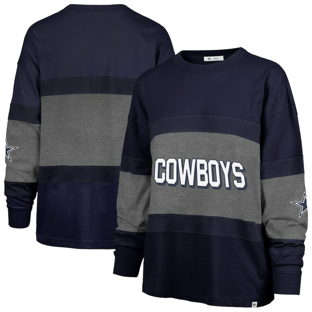 47 brand Dallas Cowboys '47 Women's Breezyway Archive Long Sleeve T-Shirt Navy